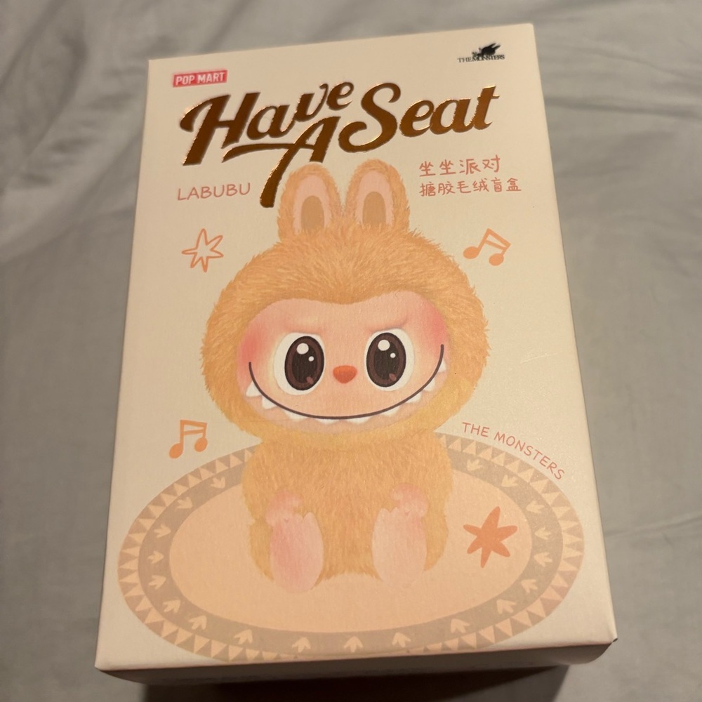 Labubu 'Have A Seat' Toy - Cream